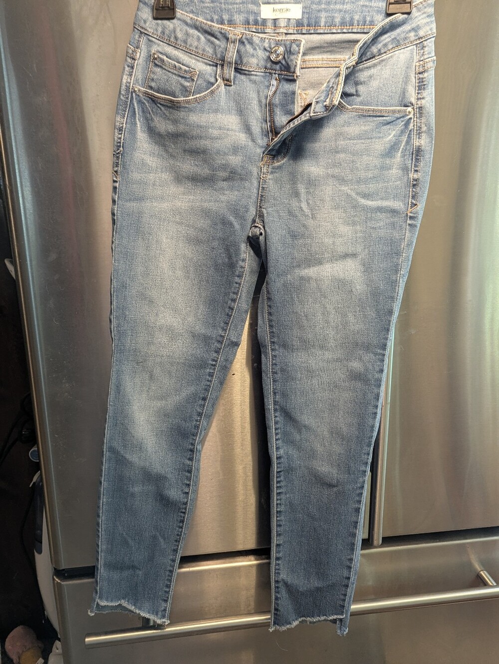 Women's Kensie Mid Rise Stretch cropped Ankle Skinny Jeans Sz 2/26